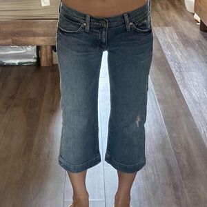 7-for-all-mankind Women's Blue and Navy Jeans